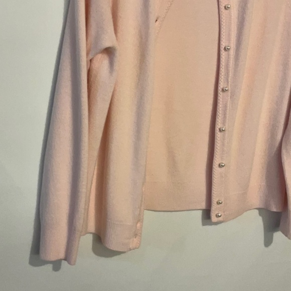 Vintage Goodclothes Petite Cardigan Sweater Baby Pink Size PM Round Neck Button - Picture 6 of 7